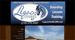 Desktop Screenshot of legacystablesmn.com